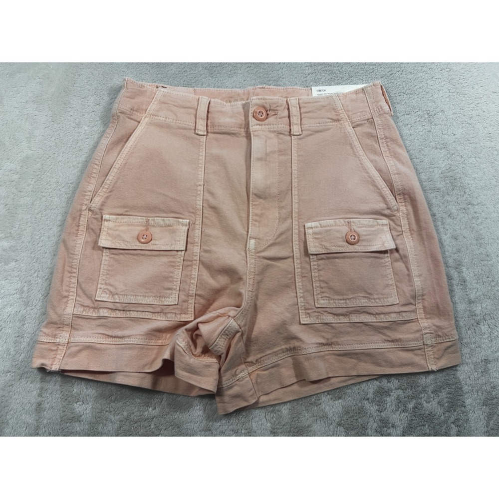 American Eagle‎ Womens 90s Boyfriend Highest Rise Stretch Peach Shorts 0 (25x3)